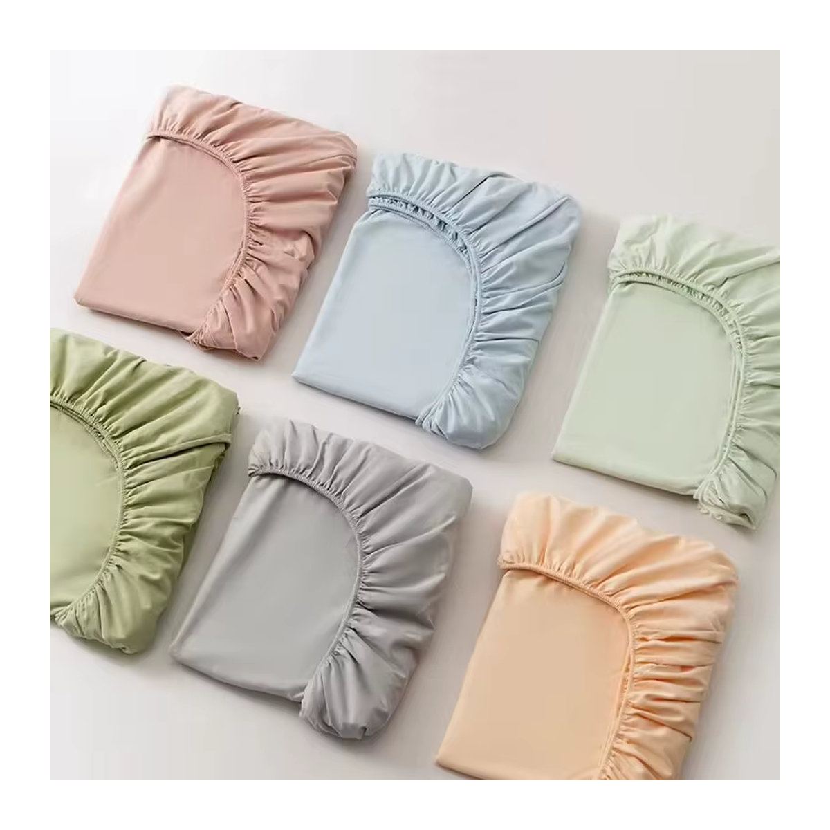 Dreamreal Spannbettlaken aus weicher Baumwolle mit elastischem Band in Beige und Mehrfarbig - Bild 3