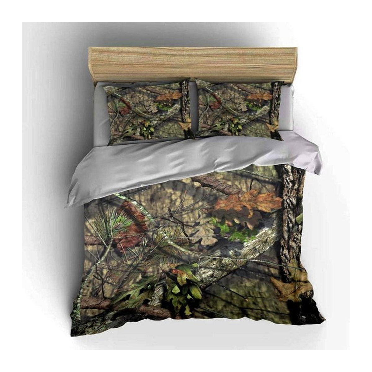 Dreiteiliges Camouflage Bettwäsche-Set für Kinder und Erwachsene mit Reißverschluss, Größe: 135 x 200 cm - Bild 1