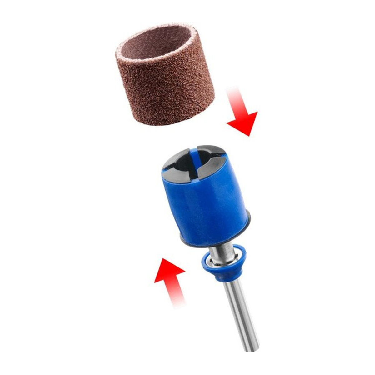 Dremel EZ SpeedClic Schleifset mit Aufspanndorn ø 13,0 mm und Schleifbändern in den Körnungen 60 und 120 - Bild 1