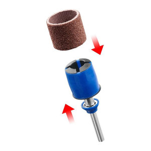 Dremel EZ SpeedClic Schleifset mit Aufspanndorn ø 13,0 mm und Schleifbändern in den Körnungen 60 und 120