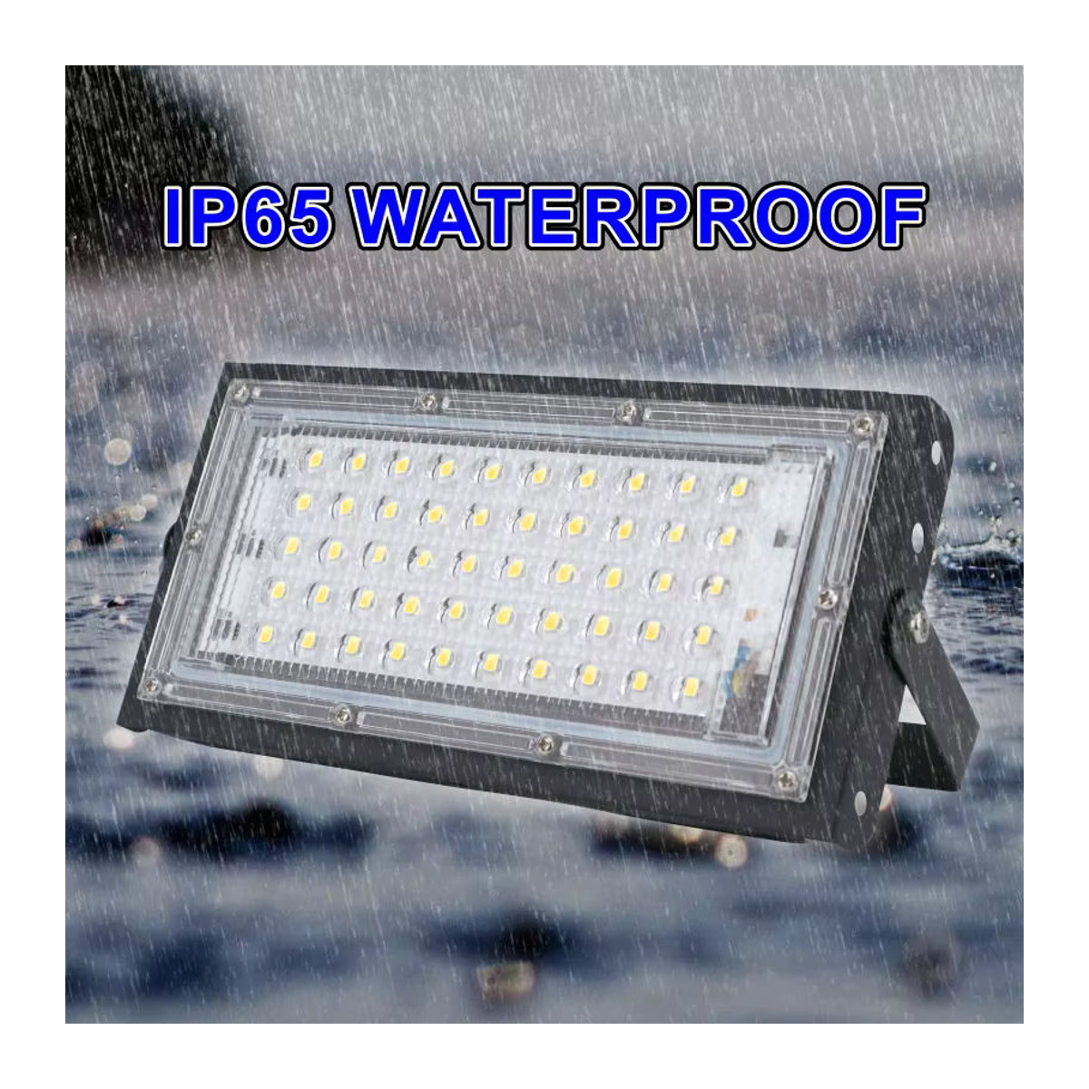 DSELCHUN 2er Set LED Außenstrahler 50 W IP65 Wasserdicht Schwarz Aluminium - Bild 5