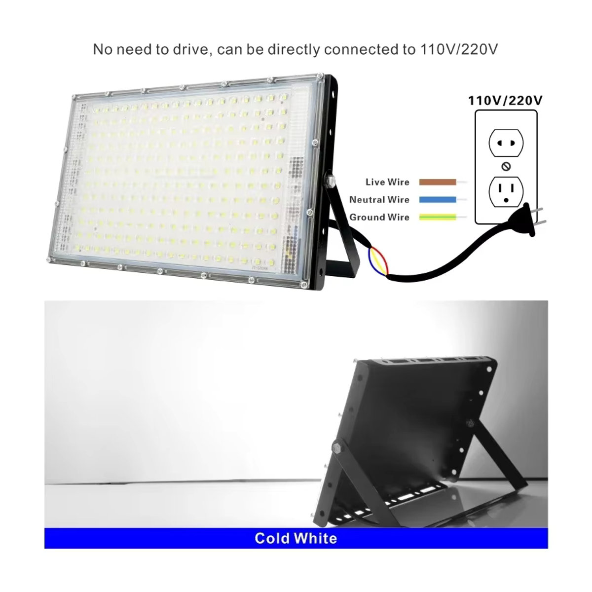 DSELCHUN LED Außenstrahler IP65 Wasserdicht Schwarz - Bild 3