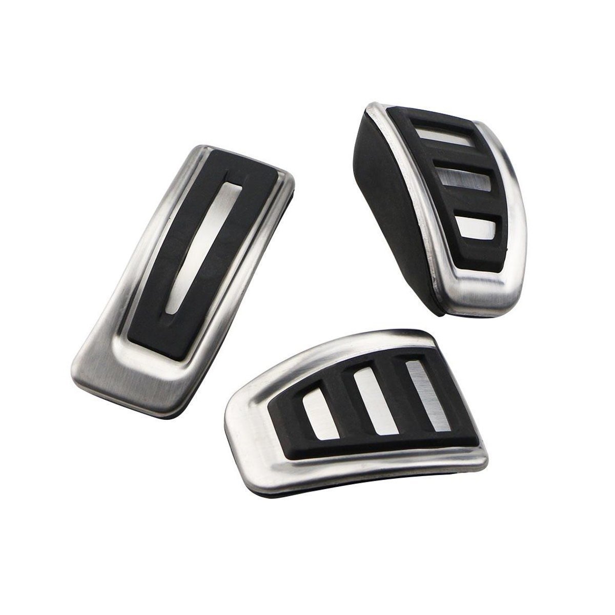 DSG Sportpedale Kraftstoffbremse und Fußstützenpedalabdeckung in Silber für Audi A4 B8 A6 A7 A8 S4 RS4 A5 S5 RS5 8T Q5 SQ5 8R aus Metall und Kautschuk - Bild 2