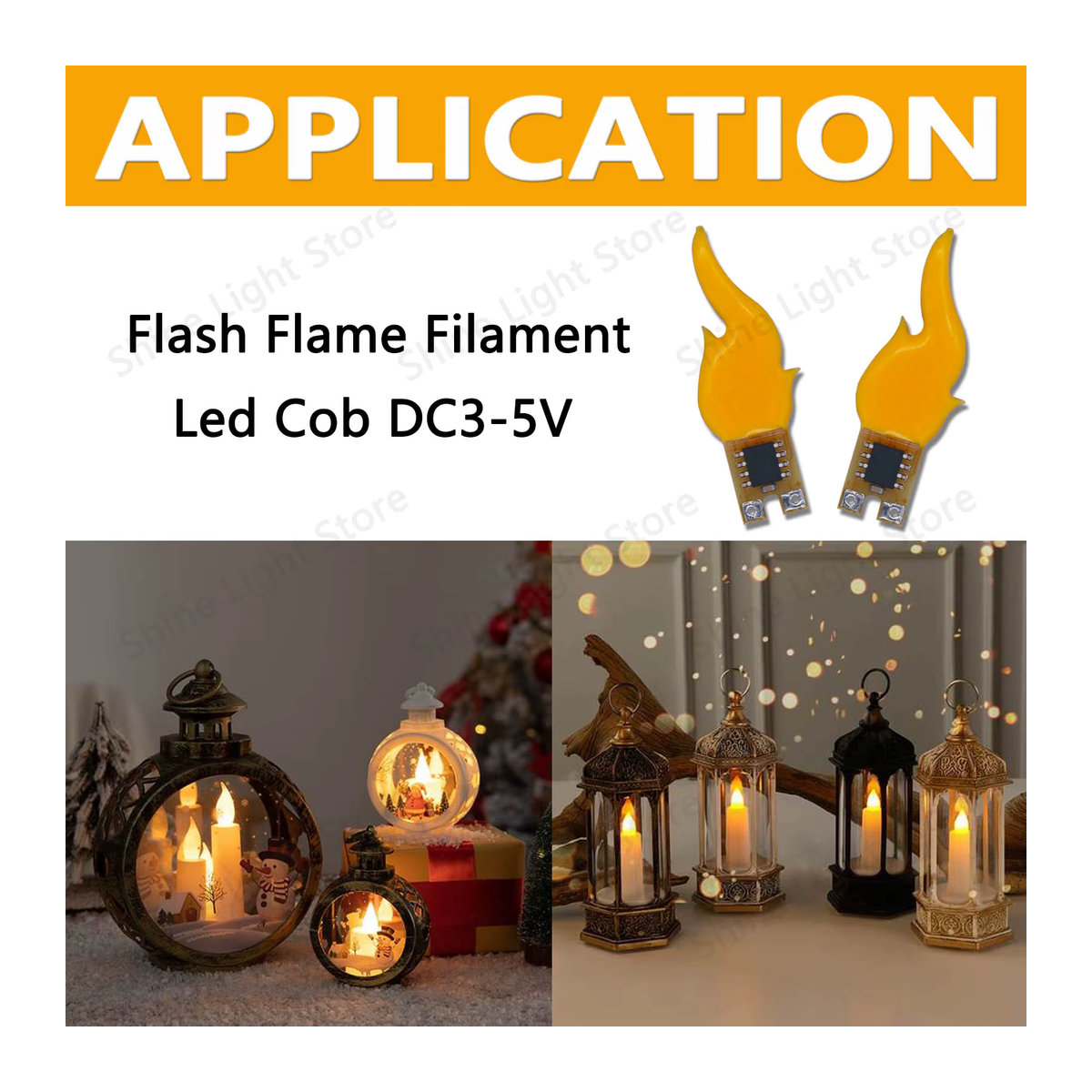 DT&ZM LED COB Chip für DIY Kerzenflammen und Dekoration mit 3,7 V - Bild 3