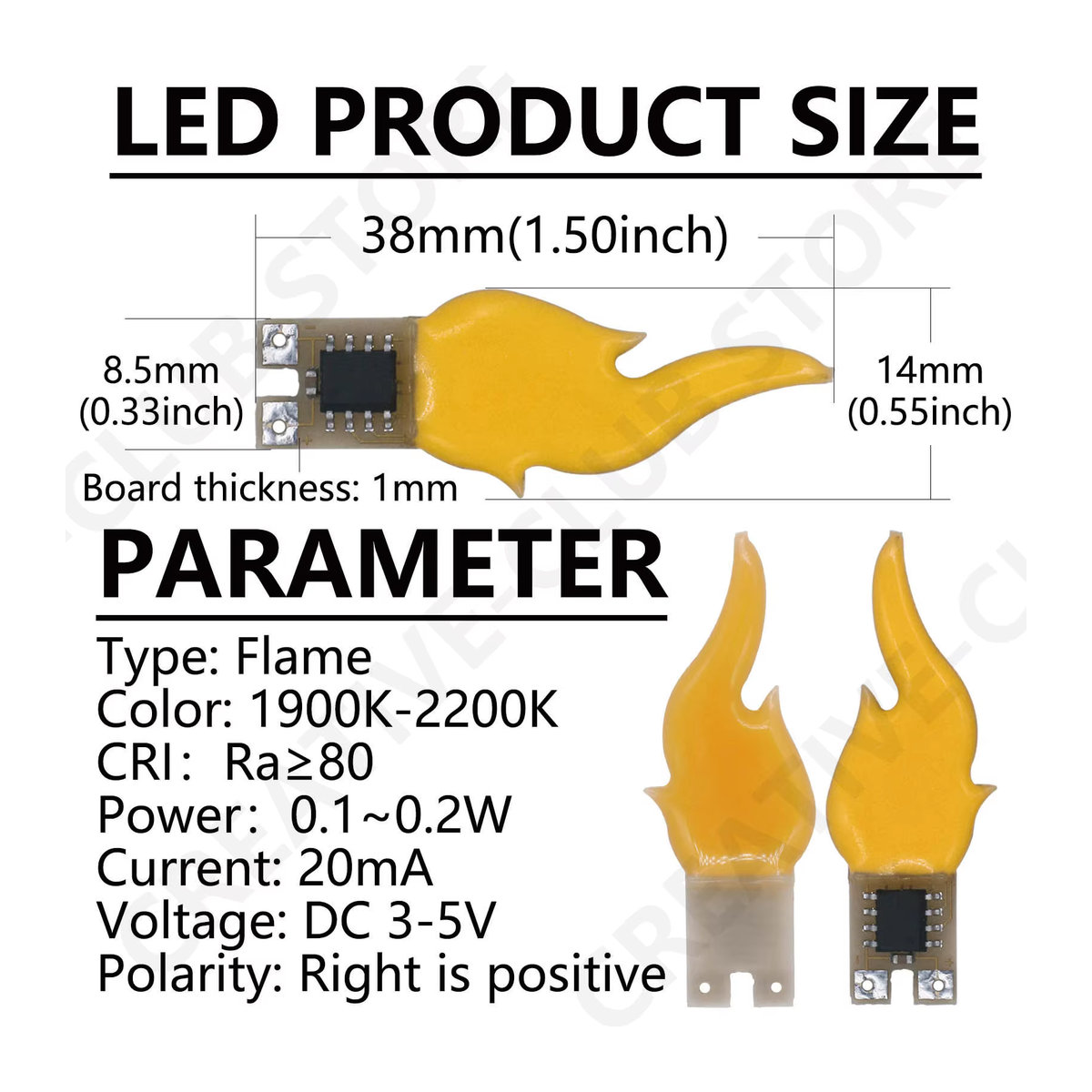 DT&ZM LED COB Filament Taschenlampe im Retro-Stil mit flackernder Flamme, Gelb - Bild 2