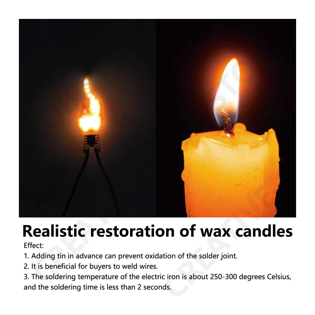 DT&ZM LED COB Filament Taschenlampe im Retro-Stil mit flackernder Flamme, Gelb - Bild 5