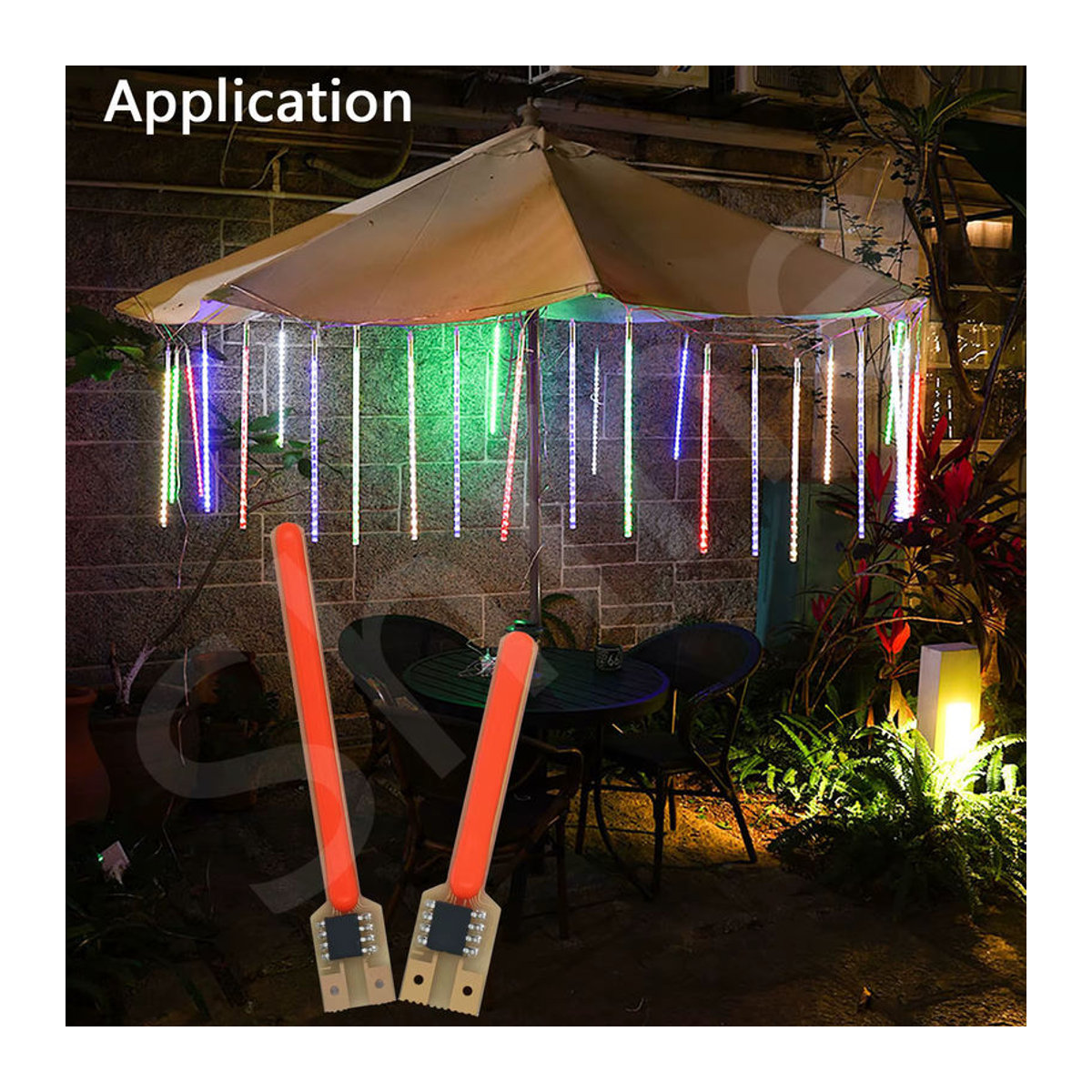 DT&ZM LED Cob Meteorschauer Fließendes Wasser Lampe Warmweiß DC 3V Filament Dioden Lichtzubehör - Bild 4