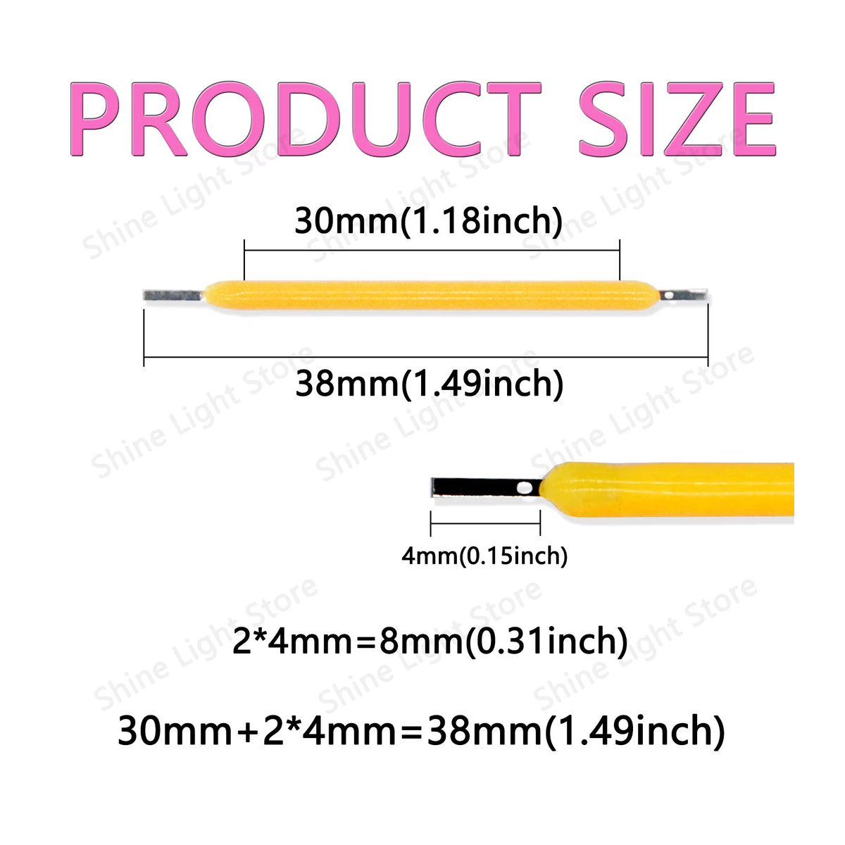 DT&ZM LED Filament COB Diode für Retro Edison Birnen DIY 3V 38mm - Bild 2