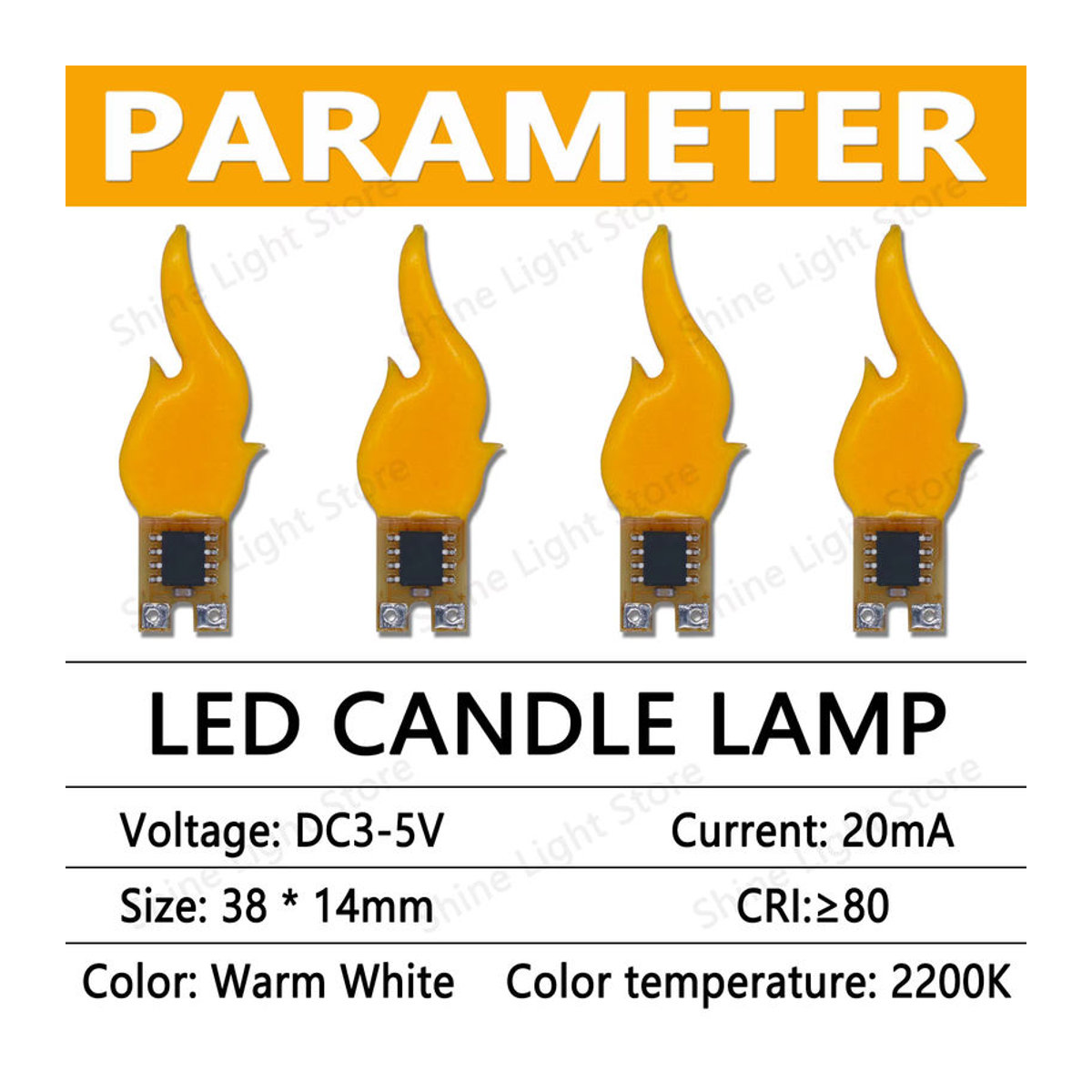 DT&ZM Retro LED COB Filament Glühbirne Orange DC3-5V für DIY Deko und Party - Bild 2