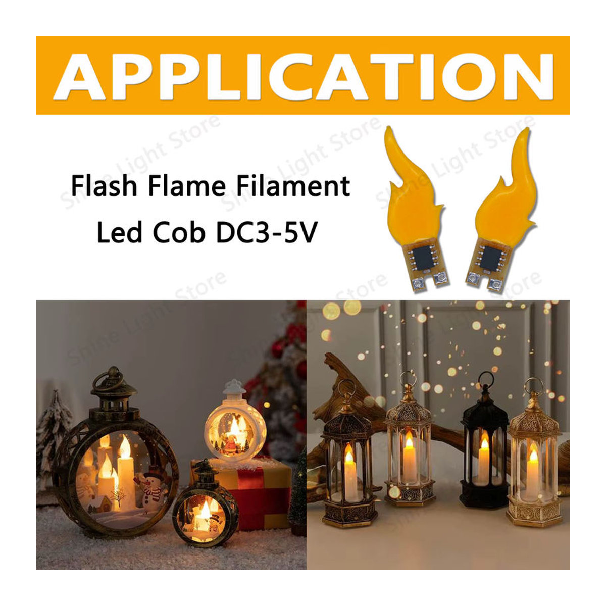 DT&ZM Retro LED COB Filament Glühbirne Orange DC3-5V für DIY Deko und Party - Bild 6