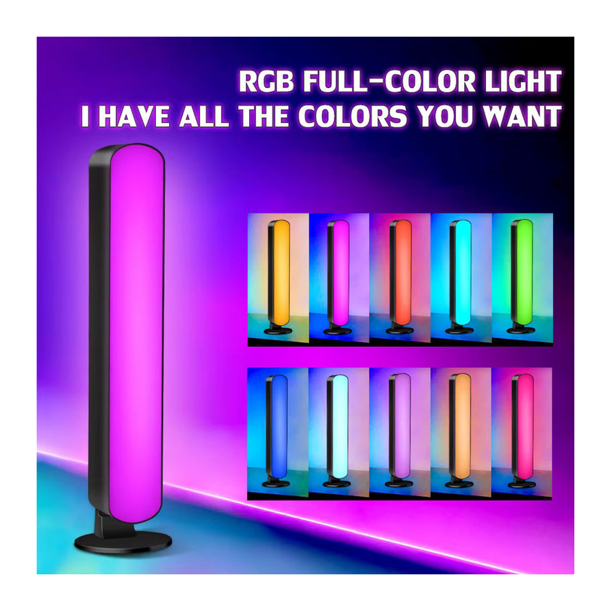 DUNDUN RGB LED Musik Sync Nachtlicht mit Fernbedienung für Gaming und Schlafzimmer, Bunt, Modern - Bild 3