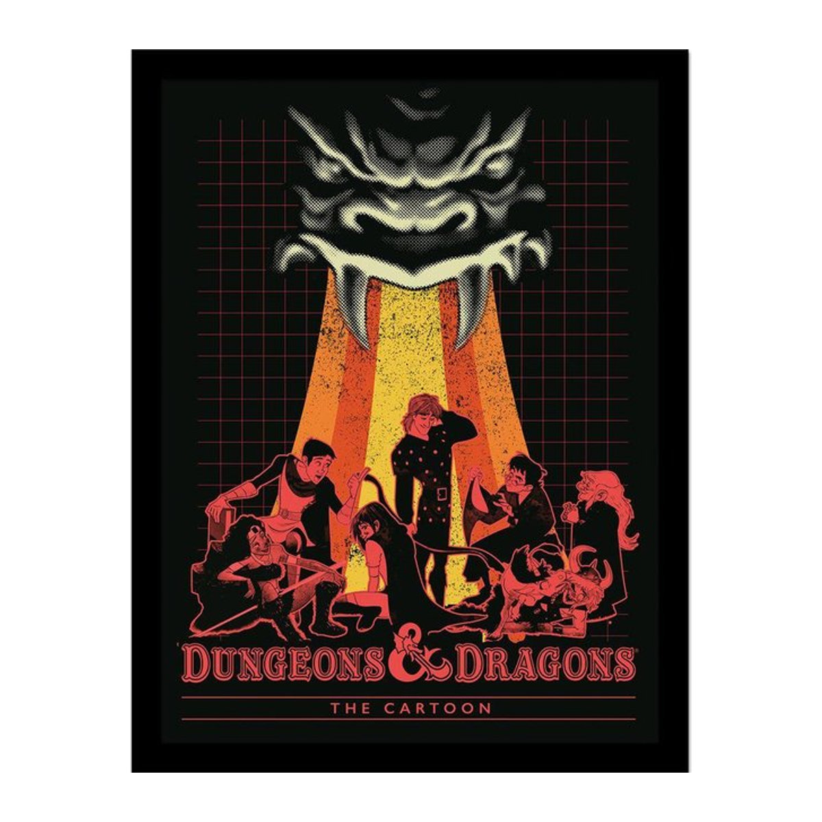 Dungeons & Dragons gerahmtes VHS-Poster mit Totenkopf-Motiv, Breite: 40 cm, Höhe: 40 cm - Bild 1