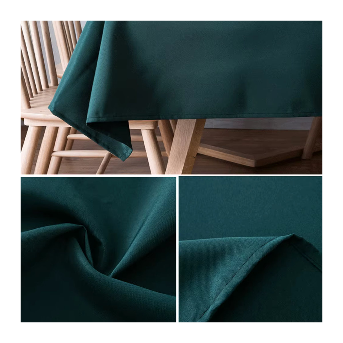 Dunkelgrüne Tischdecke aus Polyester von LOVRTRAVEL für Couchtische, Picknicks oder Hochzeiten - Bild 5