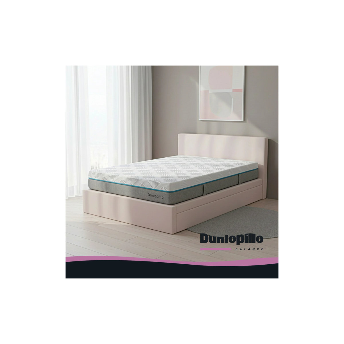 Dunlopillo Matratze Balance T 1.000 mit Taschenfederkern H3 in Weiß, B/T/H: 80 x 200 x 23 cm - Bild 2