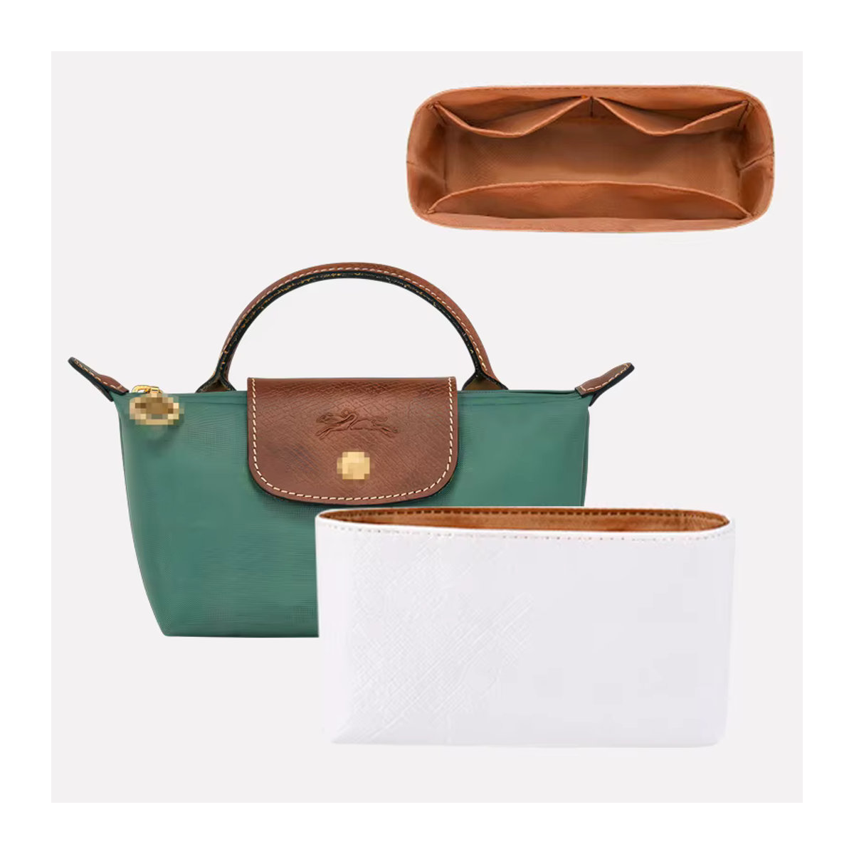 DuPont Organizer-Tasche für Longchamp Mini Bag in Weiß, wasserdichte Innentasche zur Aufbewahrung - Bild 2
