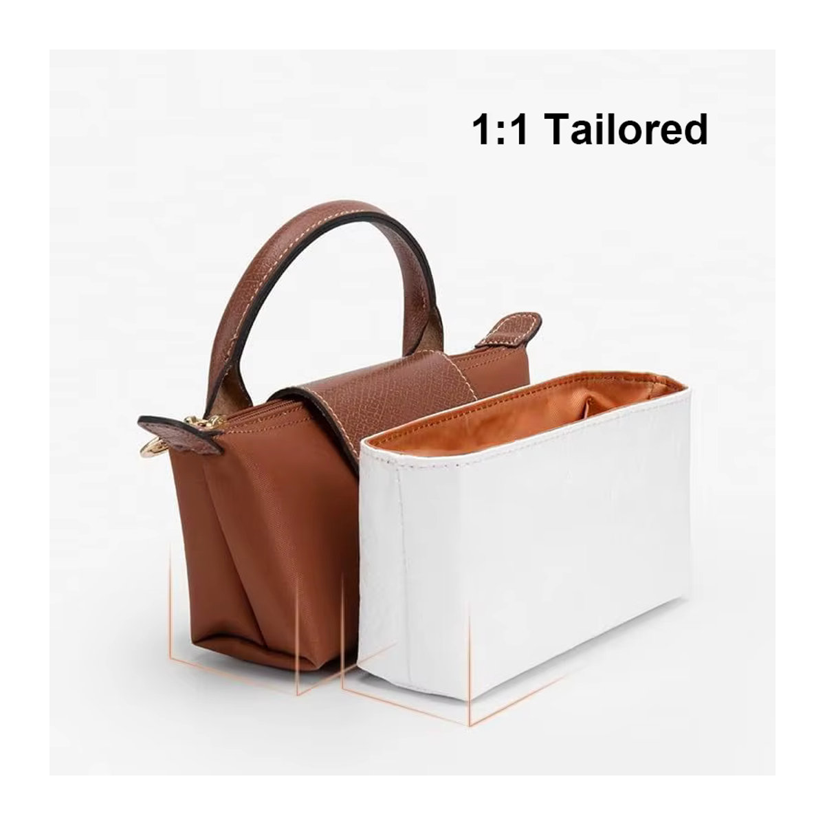 DuPont Organizer-Tasche für Longchamp Mini Bag in Weiß, wasserdichte Innentasche zur Aufbewahrung - Bild 4