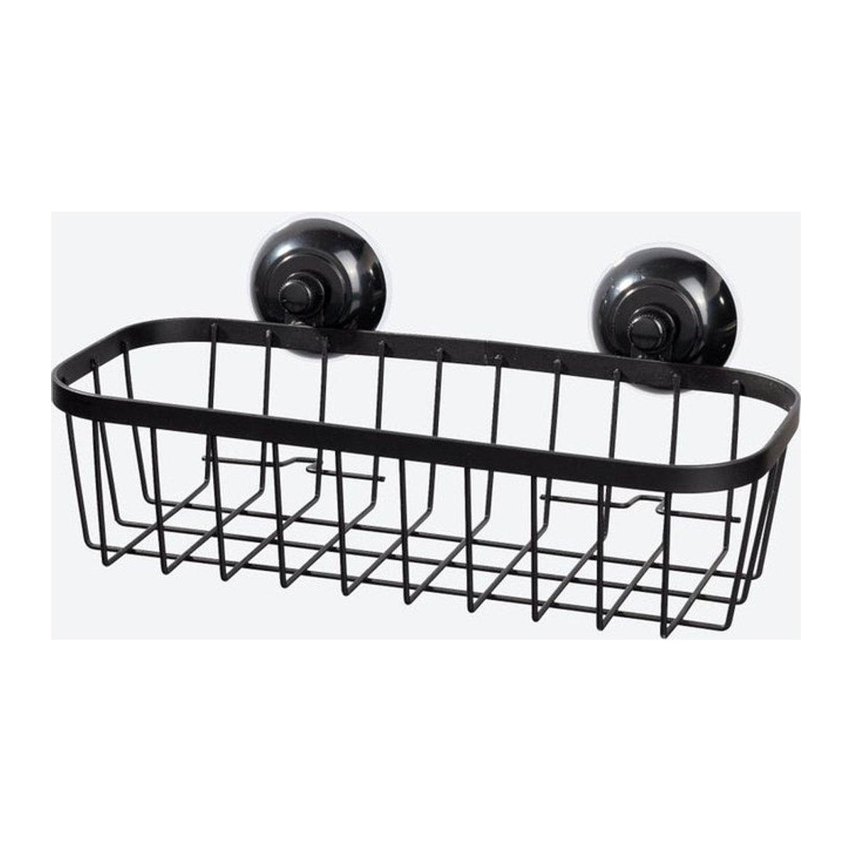 Duschablage Badregal aus Metall in Schwarz matt, B/T/H: 26 x 12 x 7 cm - Bild 1