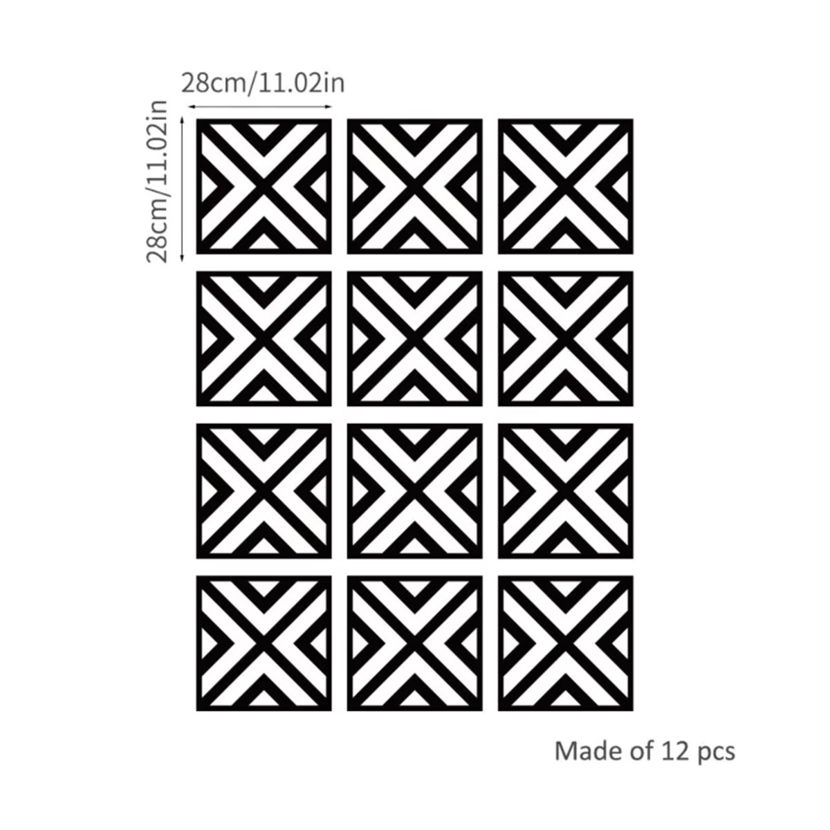 DXLYMYU 3D Spiegel Wand Aufkleber Set aus Acryl, 12 Stück quadratisch, B/B: 28 x 28 cm, selbstklebend zur DIY Wanddekoration für Wohnzimmer und Schlafzimmer - Bild 2