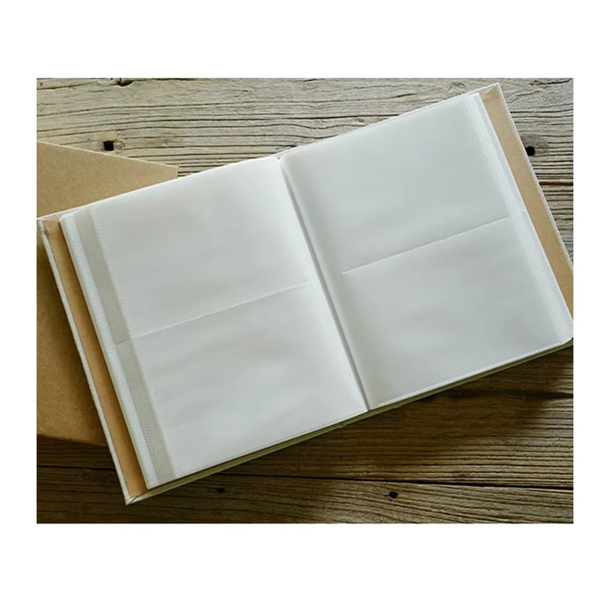 DXLYMYU Fotoalbum Scrapbook mit 200 Taschen für 15,2 cm Fotos, Braun und Beige, Hochzeits- und Babyalbum aus Papier - Bild 2