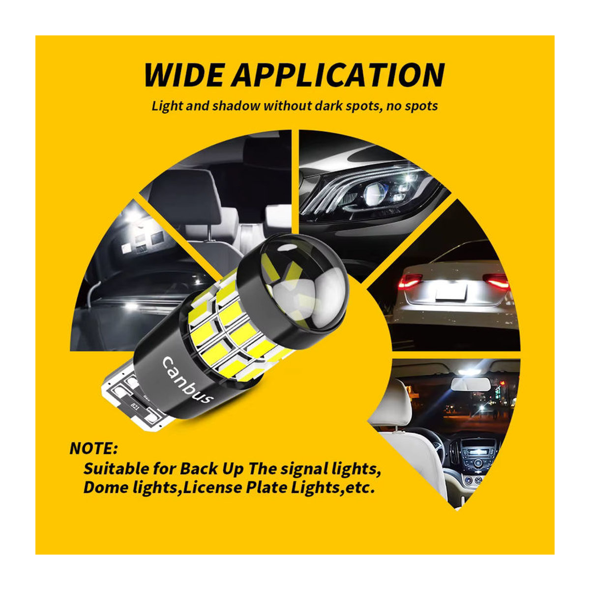 DXZ 2er Set W5W T10 LED Lampen mit 30SMD Objektiv für BMW Audi Mercedes Canbus Innenraum und Parkplatz Signal Licht - Bild 4