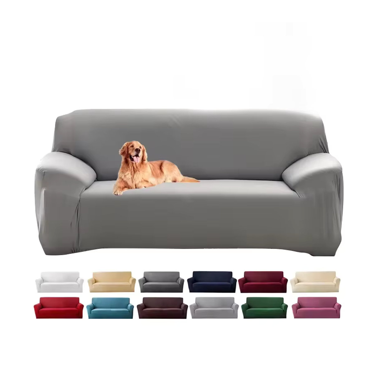 DZQ Elastischer Sofabezug in Grau für Sofa, Couch oder Sessel - Bild 7