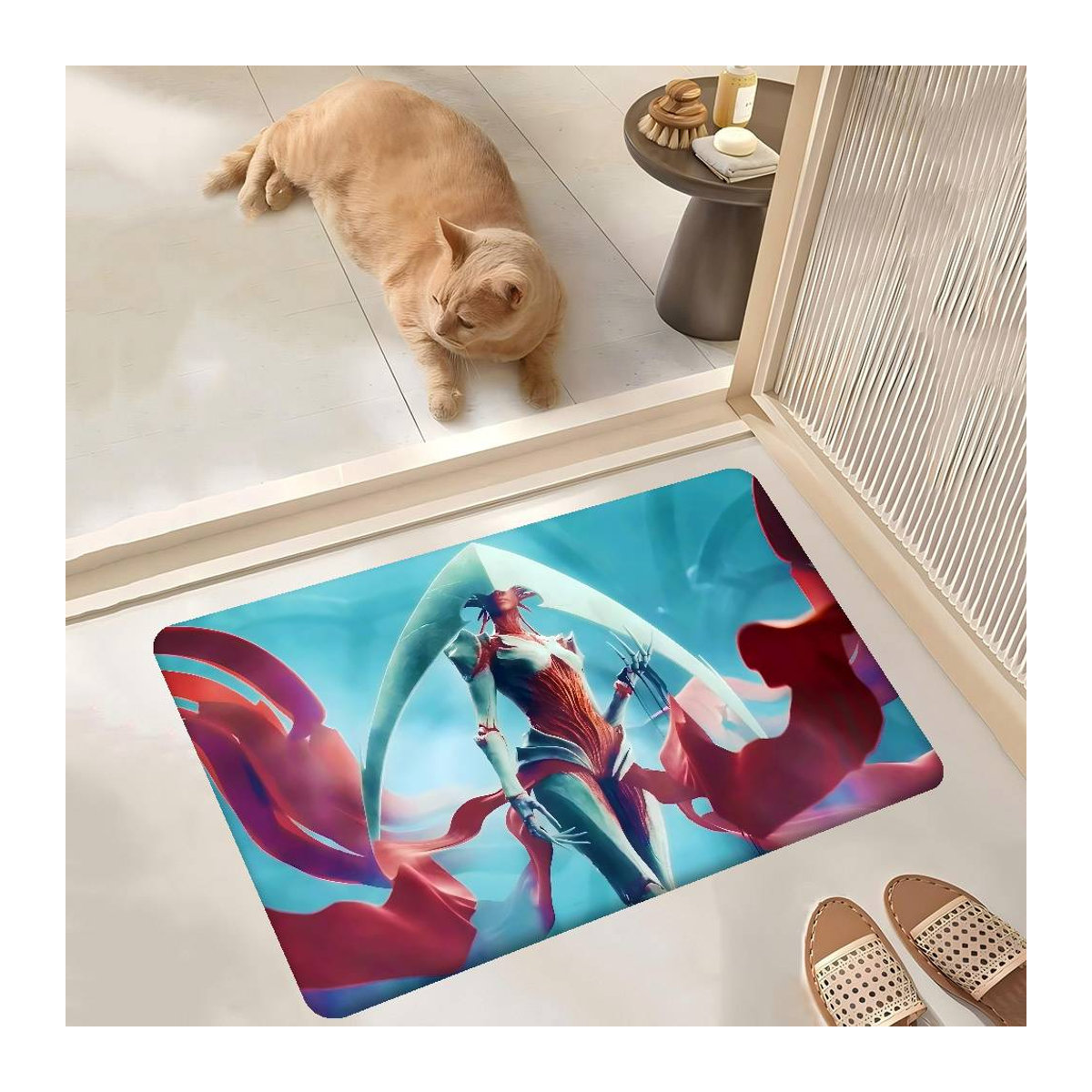 E-Elesh Norn Rutschfeste und wasserabsorbierende Raummatte aus Vliesstoff, B/B: 40 x 60 cm - Bild 2