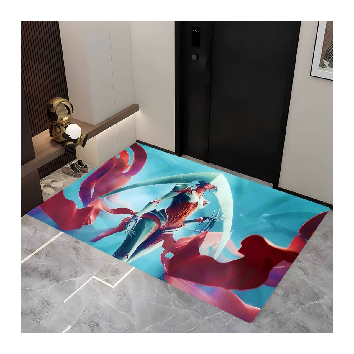 E-Elesh Norn Rutschfeste und wasserabsorbierende Raummatte aus Vliesstoff, B/B: 40 x 60 cm - Bild 4