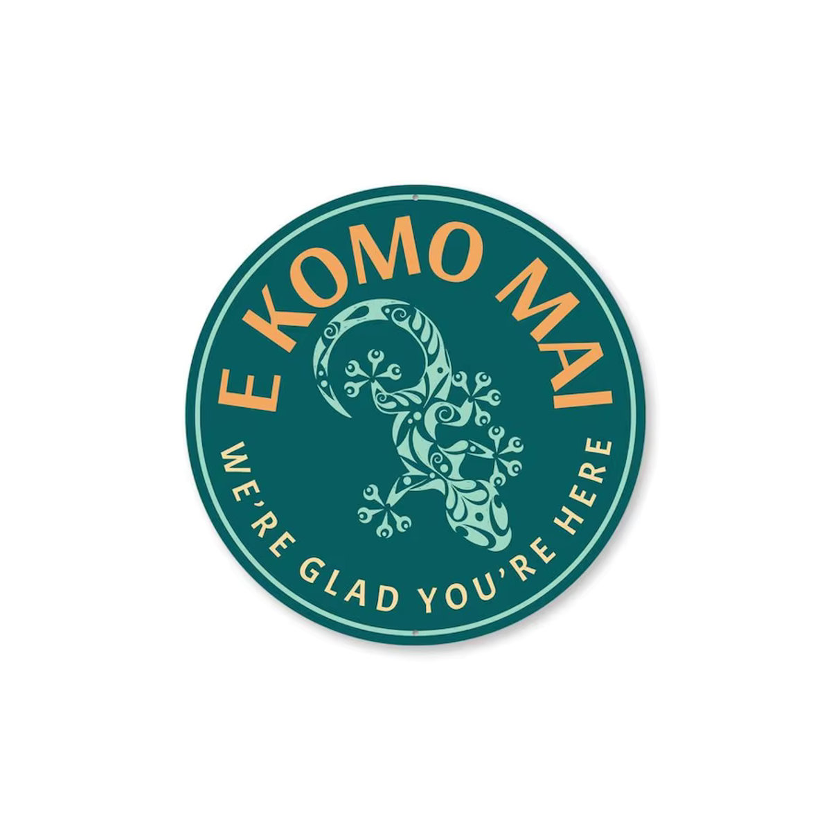 E KOMO MAI Stranddekor Schild mit Eidechse in Grün - Bild 2
