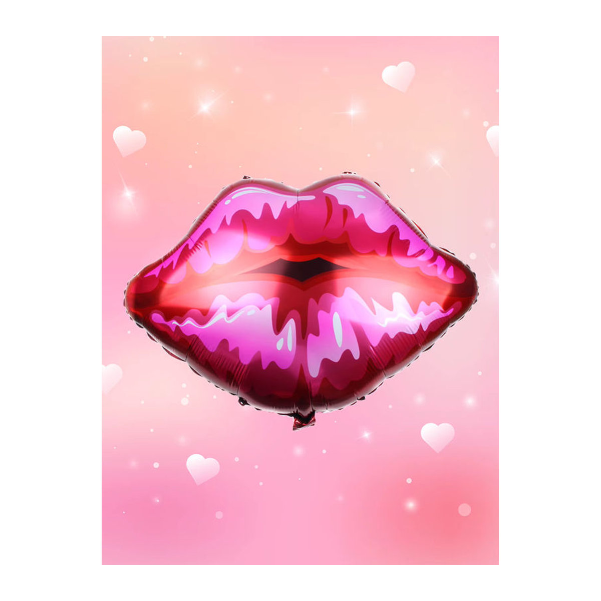 EACH PARTY Lippenstift Folienballon in Rosa für Hochzeit und Valentinstag - Bild 2