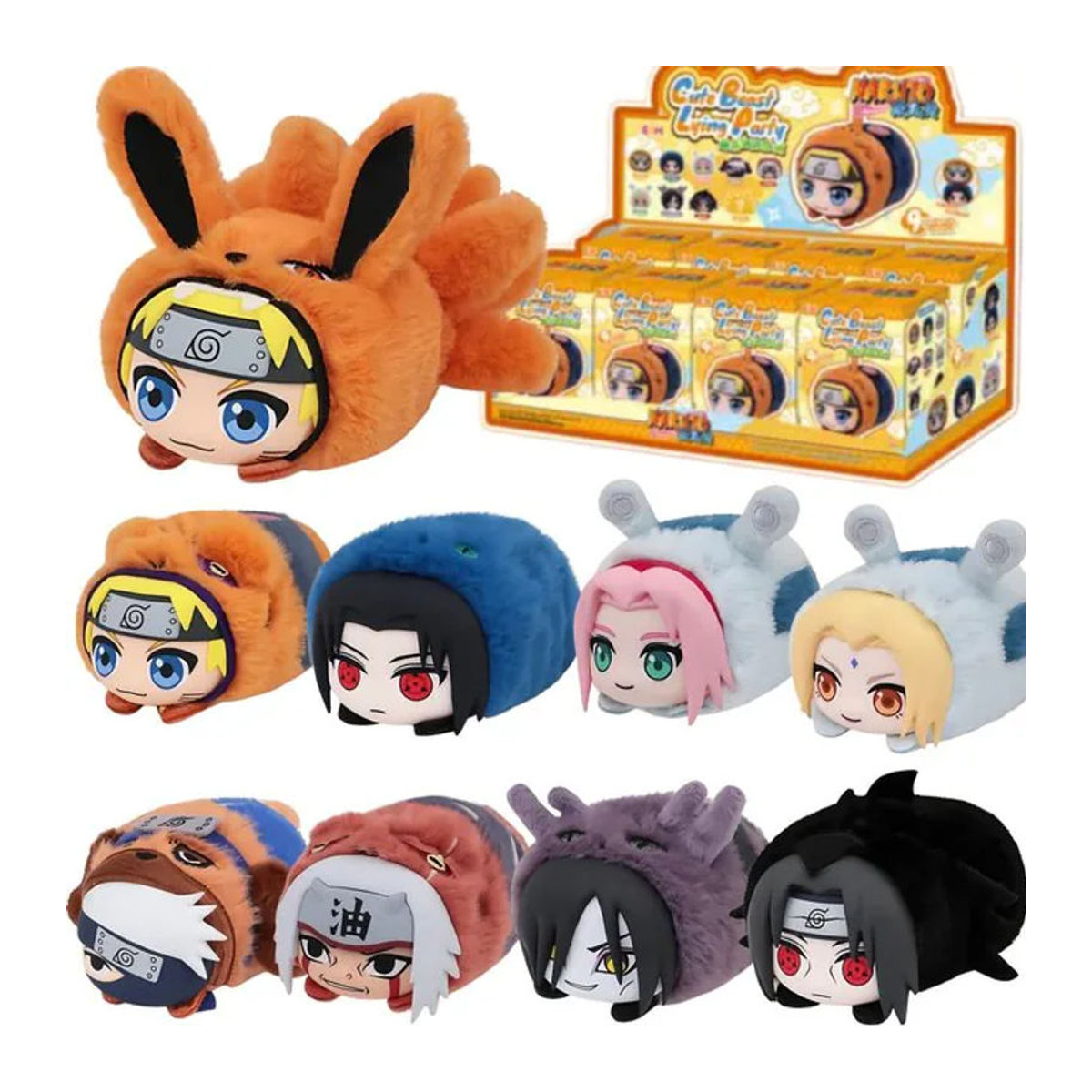 EAKI Naruto Shippuden Plüsch-Überraschungsbox mit niedlicher liegender Anime-Plüschpuppe als Sammlerfigur und Schreibtisch-Dekoration in Mehrfarbig - Bild 1