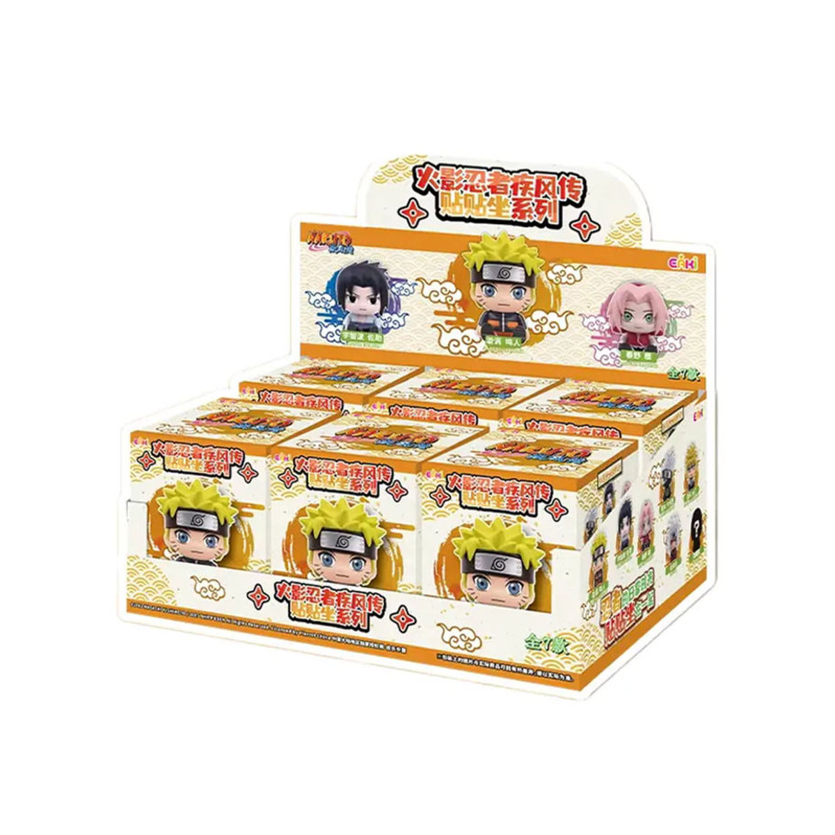 EAKI Naruto Shippuden Sticky Sit Serie Blind Box Anime Figur Naruto Uzumaki und Sasuke Uchiha Mystery Box Modell Ornament mehrfarbig - Bild 6
