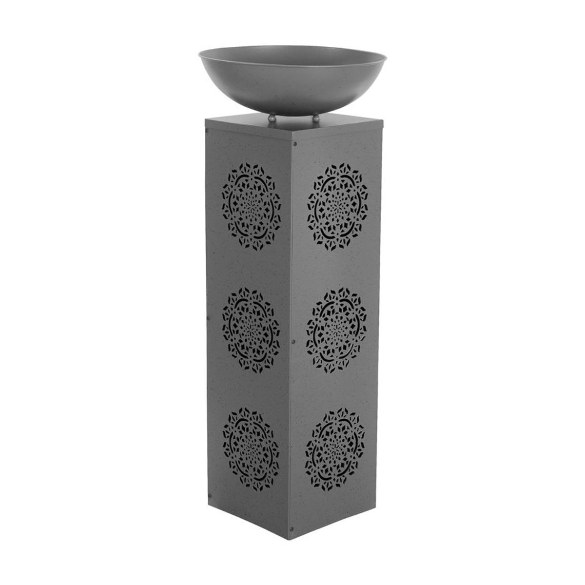 EASYmaxx Pflanzgefäß aus Metall in Grau, modern und rechteckig, Höhe: 87 cm - Bild 5
