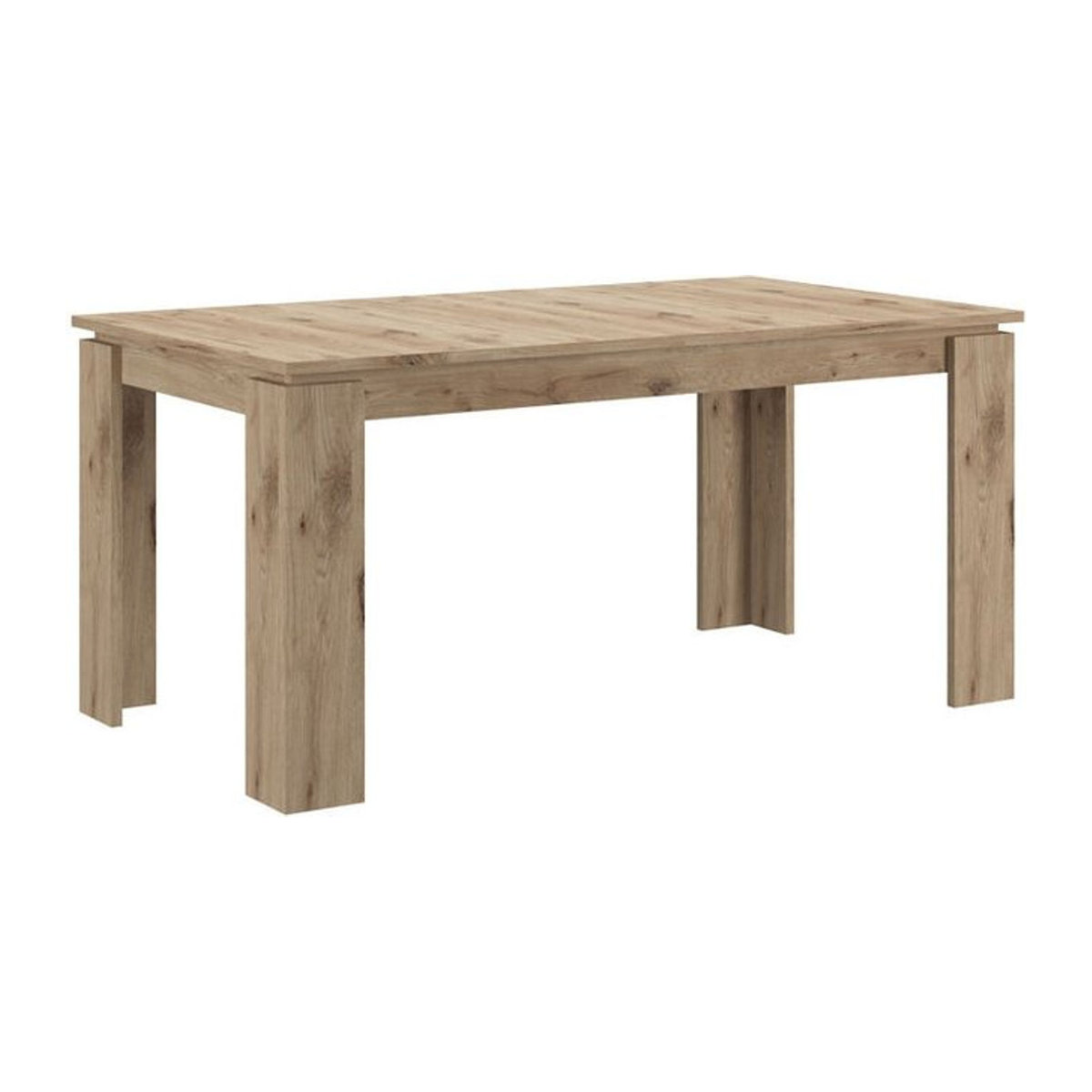 Ebuy24 Titan Esstisch Ausziehtisch in Eiche Natur Braun, Rechteckig, B: 90 cm, H: 76 cm, L: 200 cm - Bild 3