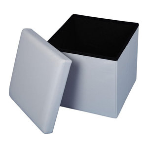 ECHTWERK Sitzwürfel StoreCube Weiß Kunstleder B/T/H: 38 x 38 x 38 cm