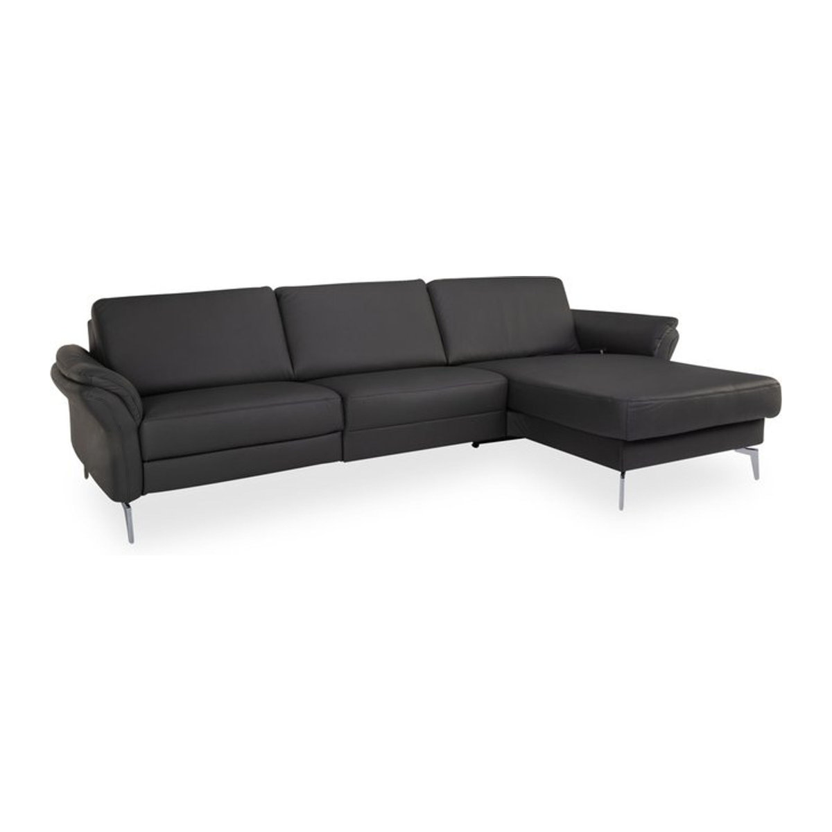Ecksofa SYSTEMPOLSTER PURITY in Grau oder Anthrazit mit Echtleder oder Kunstleder, linksseitig, Modernes Design - Bild 1