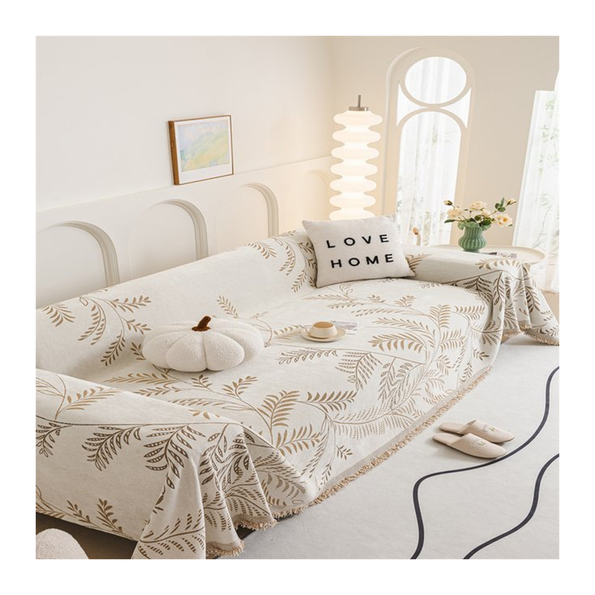 Ecor t Sofa Bezug aus gewebter Baumwolle als Couch Decke für dein Wohnzimmer - Bild 1