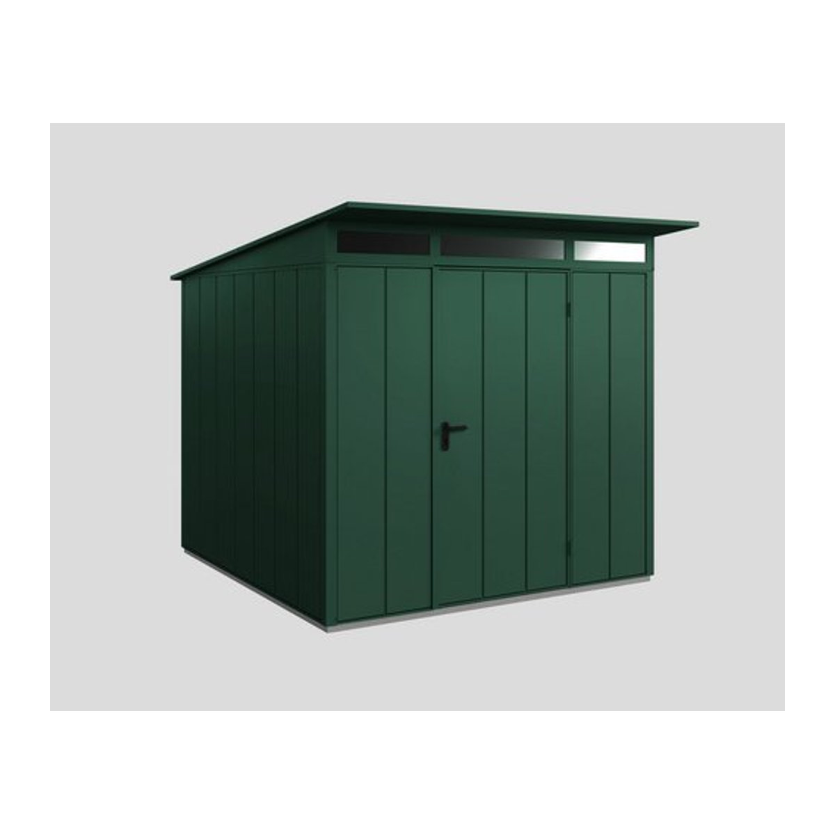 Ecostar Gerätehaus Elegant-P aus Metall in Grün B/H/T: 238 x 232,3 x 292 cm - Bild 1