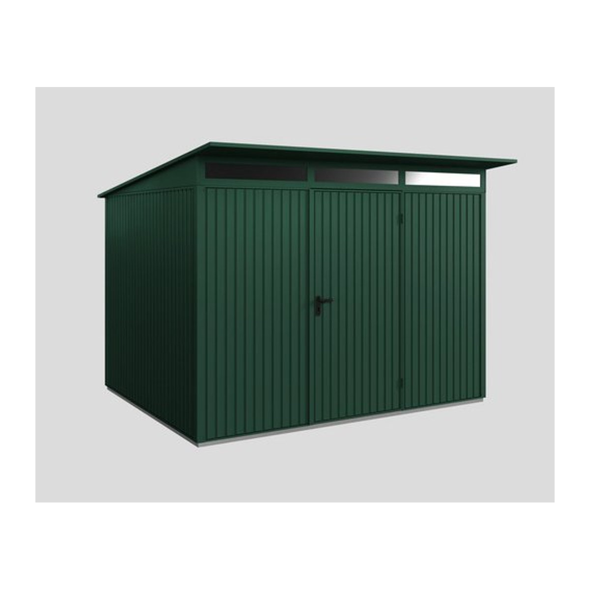Ecostar Gerätehaus Trend aus Metall und Aluminium in Grün, B/H/T: 302,8 x 232,3 x 335 cm - Bild 1