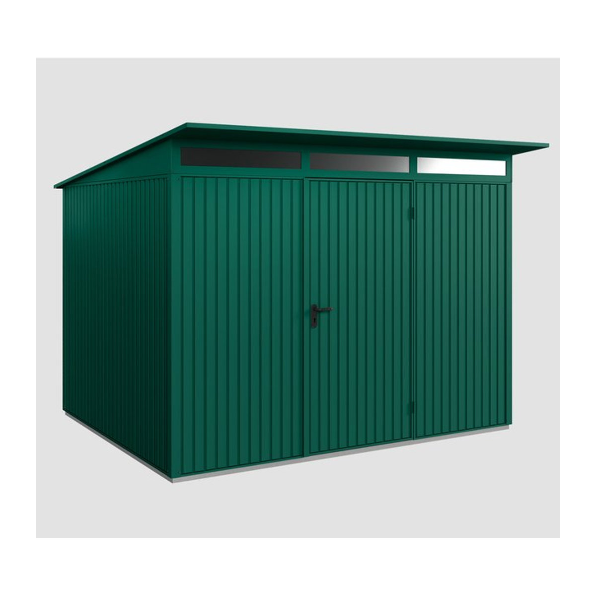 Ecostar Gerätehaus Trend aus Metall und Aluminium in Grün, B/H/T: 302,8 x 232,3 x 335 cm - Bild 4