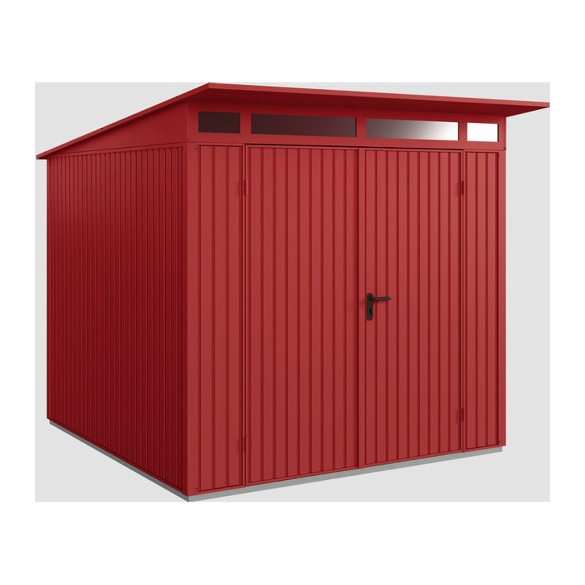 Ecostar Gerätehaus Trend-P aus Metall in Rot B/H/T: 238 x 232,3 x 291 cm - Bild 2