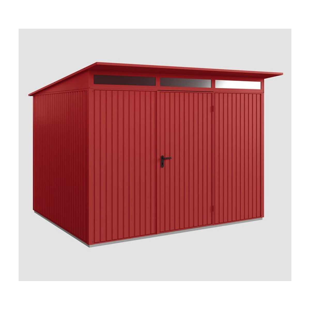 Ecostar Gerätehaus Trend P aus Metall in Rot B/H/T: 302,8 x 232,3 x 335 cm - Bild 3