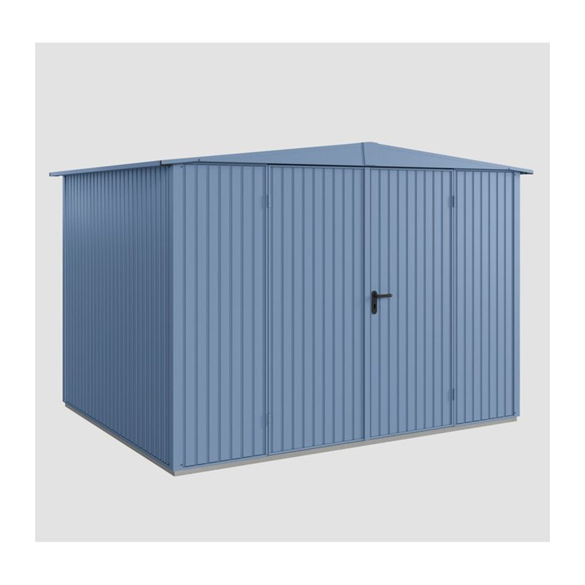 Ecostar Gerätehaus Trend-S aus Metall in Blau, B/H/T: 302,8 x 219,4 x 238 cm - Bild 2