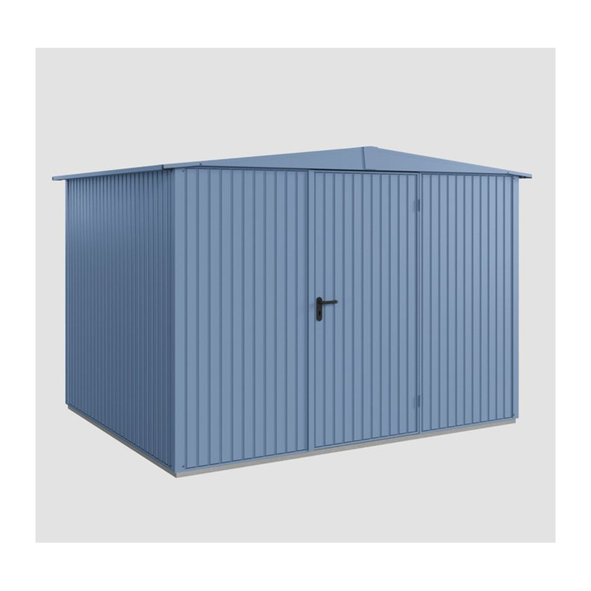 Ecostar Gerätehaus Trend S aus Metall in Blau mit modernem Design B/H/T: 302,8 x 219,4 x 247,7 cm - Bild 3