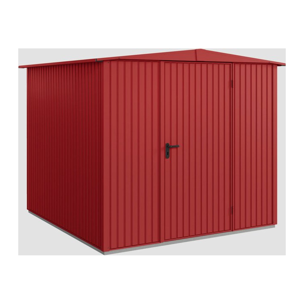 Ecostar Gerätehaus Trend S aus Metall in Rot, B/H/T: 238 x 216 x 266 cm - Bild 3