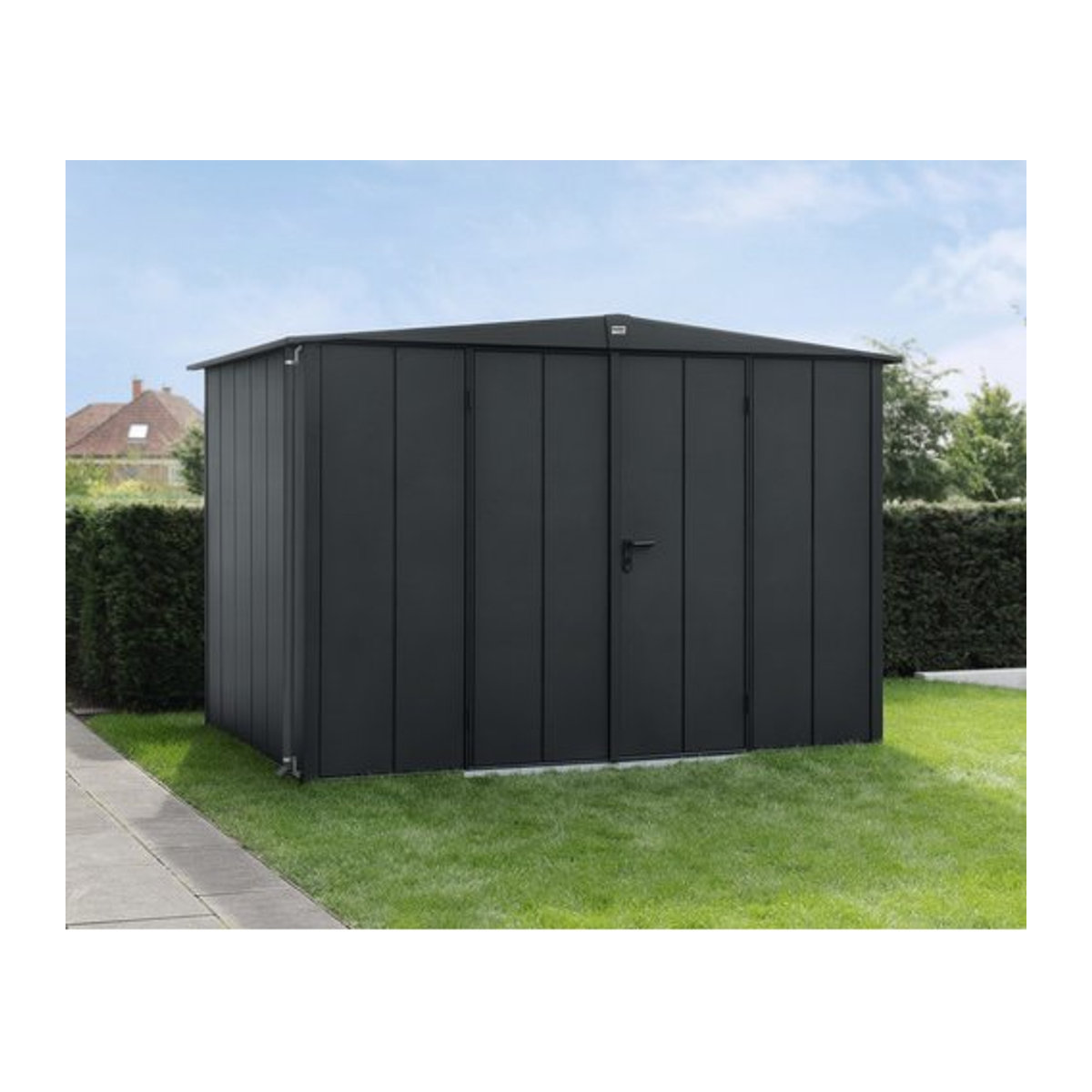Ecostar Metall-Gerätehaus Elegant mit Satteldach in Anthrazit, B/H/T: 302,8 x 219,4 x 238 cm - Bild 1