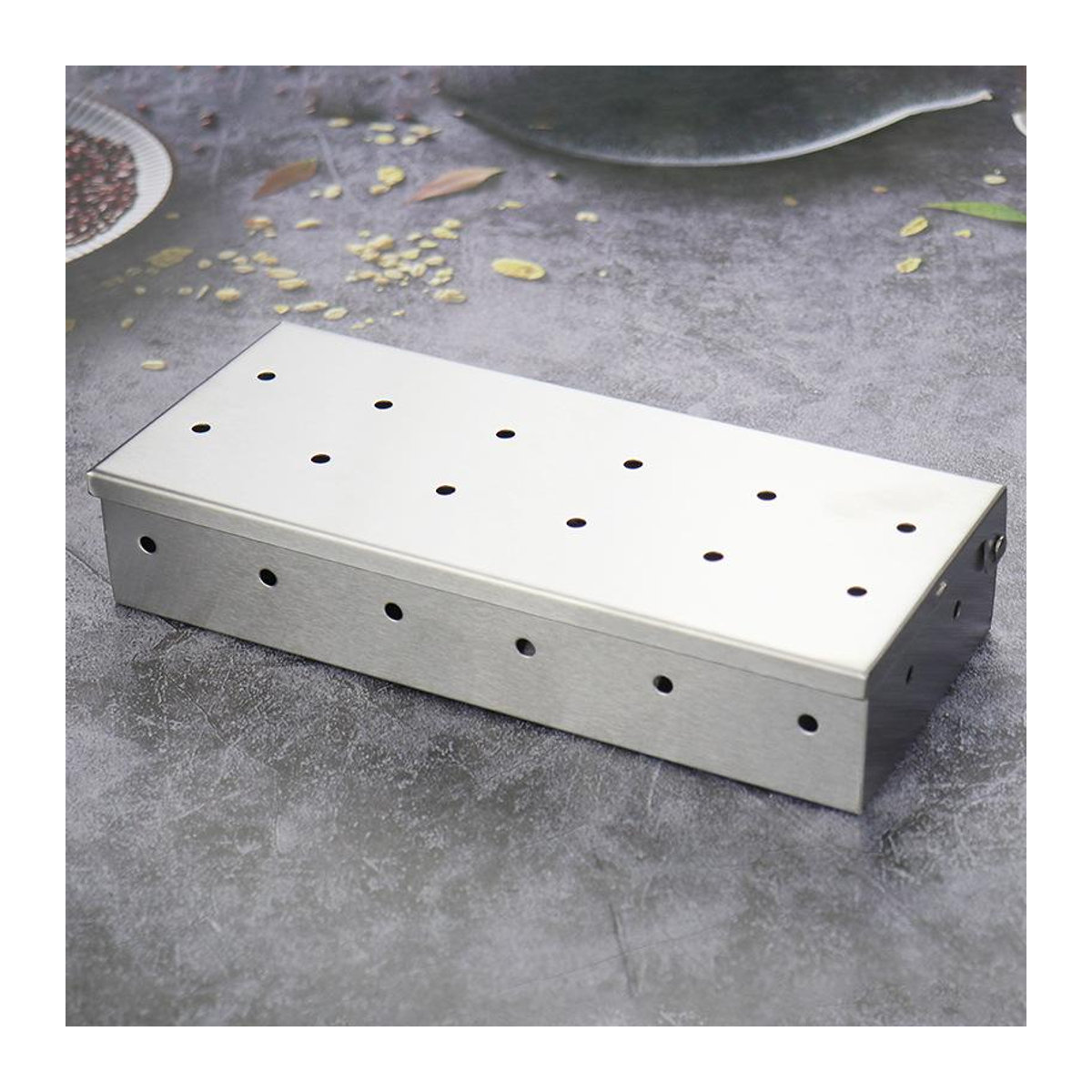 Edelstahl Räucherbox für das Outdoor-Barbecue in Silber - Bild 2