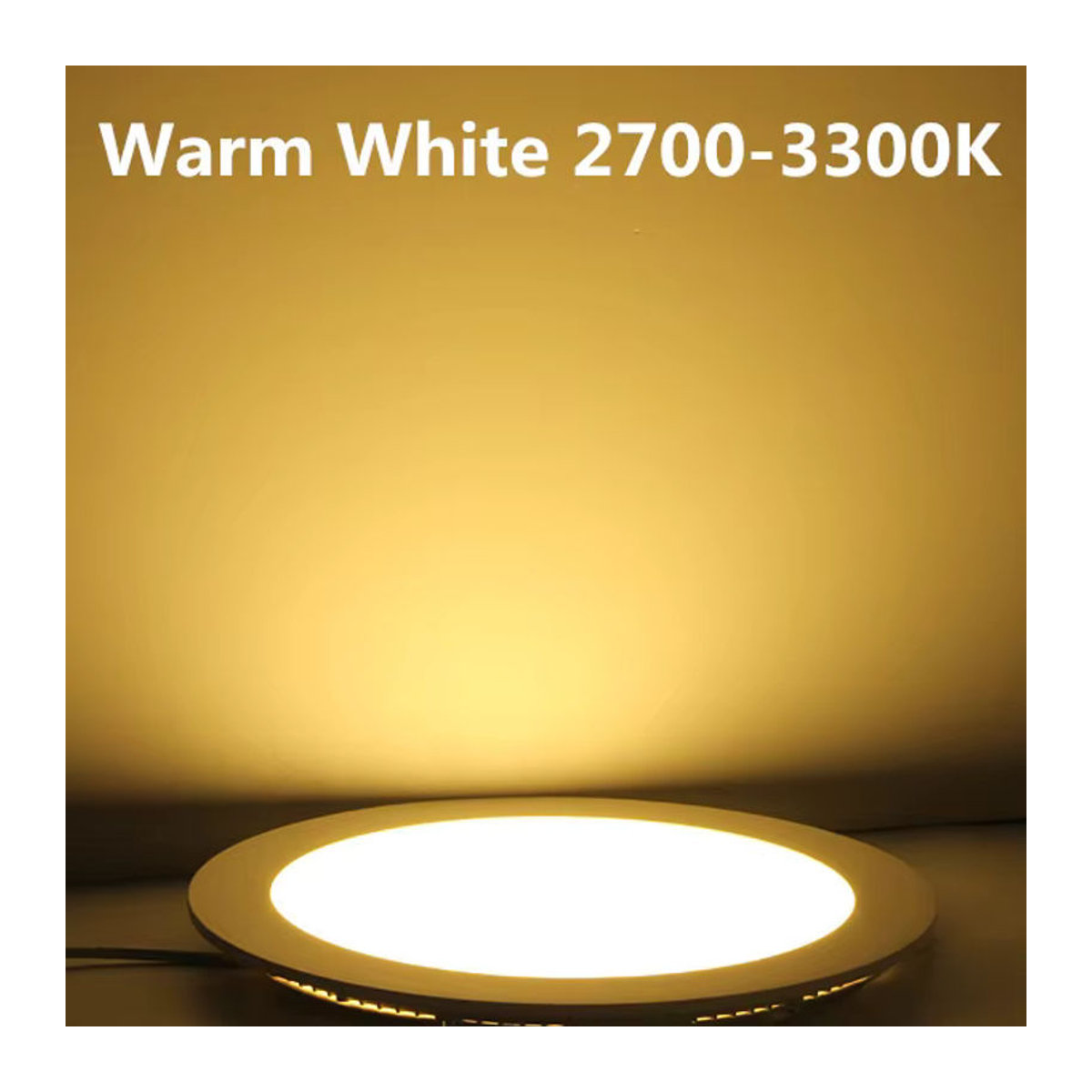 EE Dimmbares LED Einbau Downlight Panel in Weiß, minimalistisches rundes Deckenlicht - Bild 3