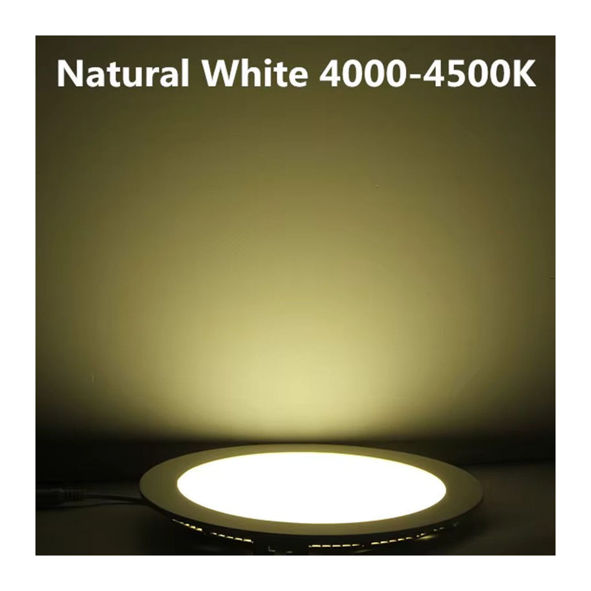 EE Dimmbares LED Einbau Downlight Panel in Weiß, minimalistisches rundes Deckenlicht - Bild 4