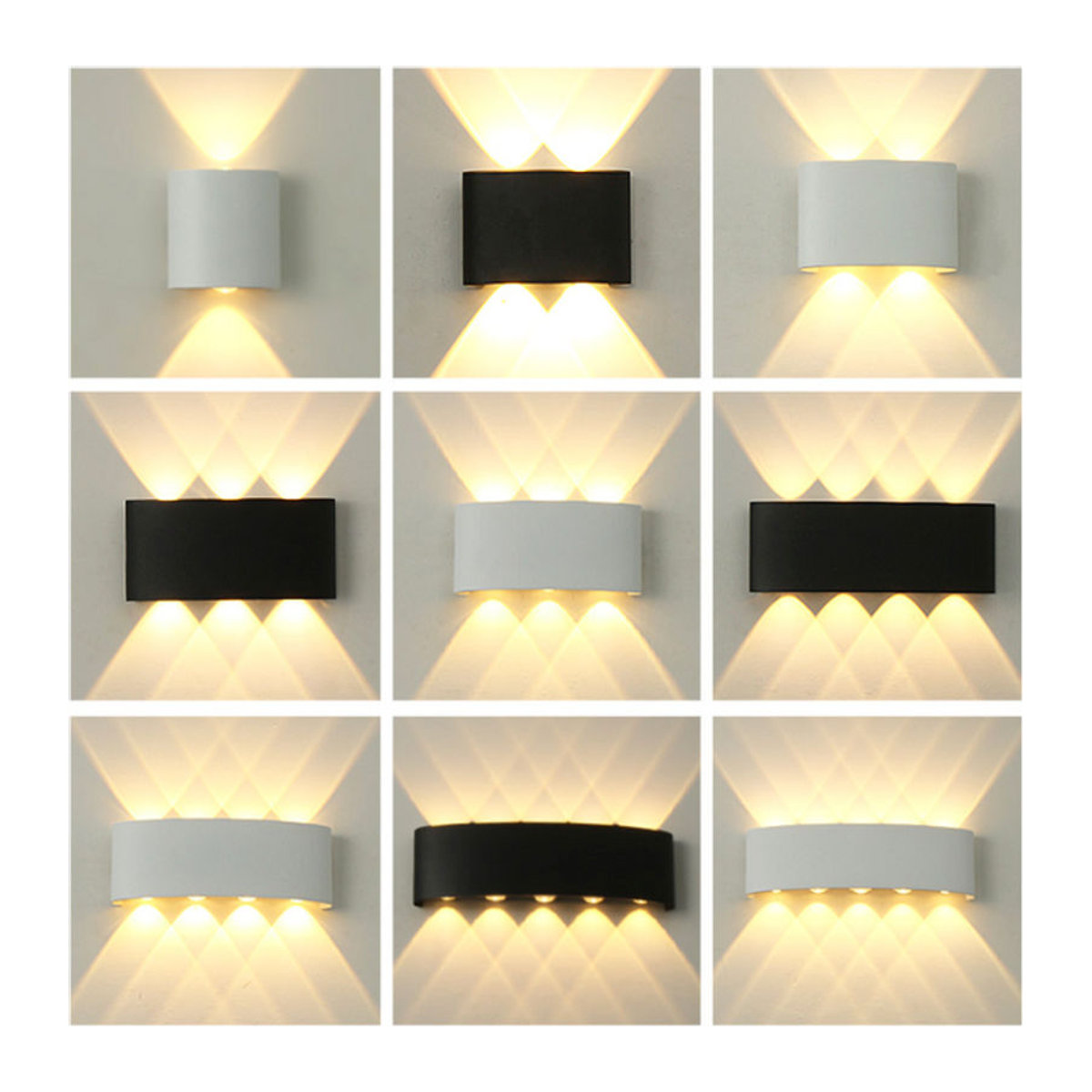 EE LED Wandleuchte aus Aluminium in Weiß, modern und minimalistisch, IP65 wasserdicht für Außenbereich und Innenbereich - Bild 1