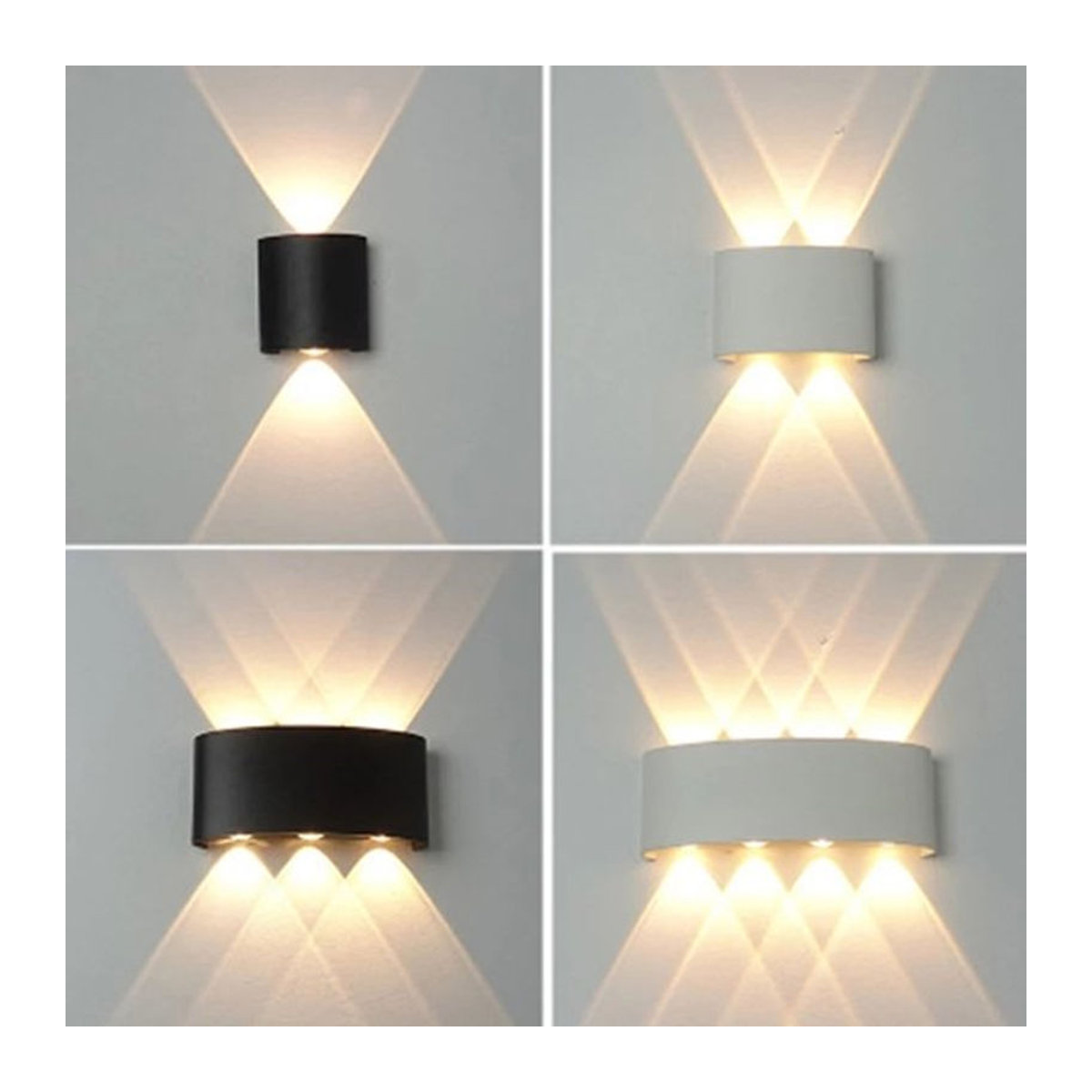 EE LED Wandleuchte in Schwarz im minimalistischen Design für Außen und Innen - Bild 1